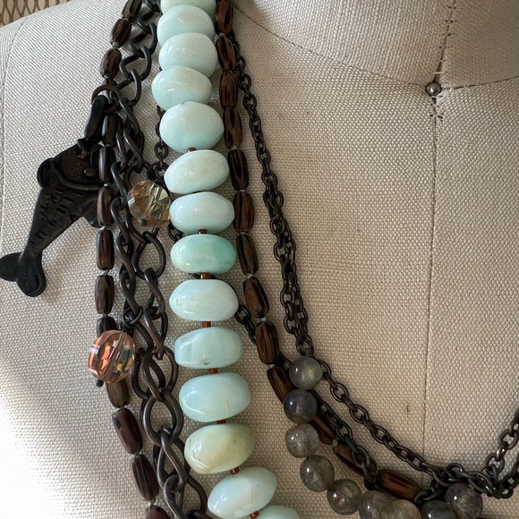 Stunning Hand Crafted Multi-Layer Statement Necklace - Picture 5 of 12